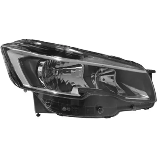 Far dreapta PEUGEOT 508 1 2010->2018 perioada 2010 2011 2012 2013 2014 2015 2016 2017 2018 de la an de fabricatie 07/2014, fara motor reglaj, semnal transparent, cu reglaj electric, cu bec H7/H7