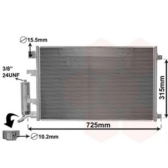 Radiator Aer Conditionat NISSAN QASHQAI 1 2007->2014 Radiator aer conditionat 1 6 DCi 61x39 Perioada 2007 2008 2009 2010 2011 2012 2013 2014