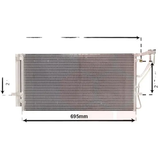 Radiator aer conditionat JAGUAR XJ X351 2009-> pentru 3.0 V6, perioada 2011 2012 2013 2014 2015 2016