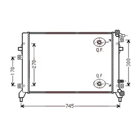 Radiator apa VW TIGUAN 5N 2007->2018 1.4 TSI 90KW 122CP , pentru motor CAXA perioada 2010 2011,2012,2013,2014,2015,2016,2017 2018