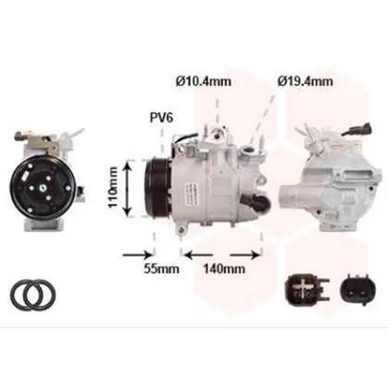 Compresor aer conditionat FORD FOCUS 3 2010->2019 1.5 TDCi 88KW 120CP , pentru motor XWDA, XWDB, XWDC, XWDD, XWDE perioada 2014 2015 2016 2017