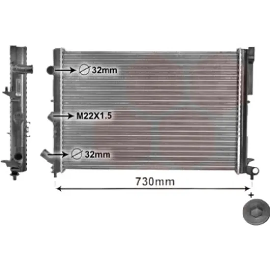 Radiator apa RENAULT ESPACE 3 1996->2002 pentru 2.0, perioada 2001 2002