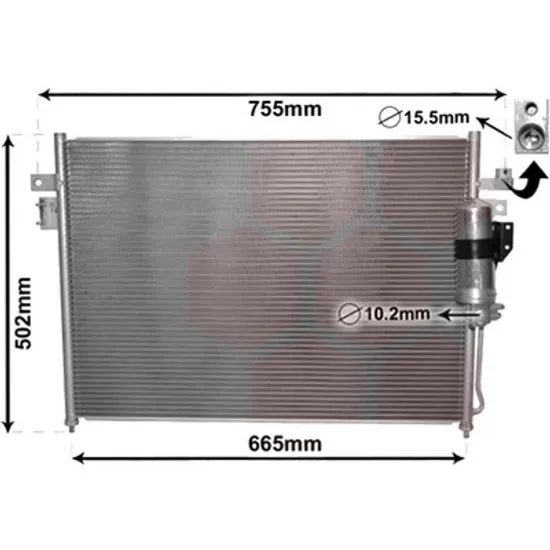 Radiator aer conditionat PEUGEOT 5008 2 2016->, 3008 2016-> pentru 2.0 BlueHDi 136, perioada 2016 2017 2018 2019 2020 2021