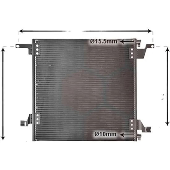 Radiator aer conditionat RENAULT LOGAN / STEPWAY 2 2012-> 1.6 75KW 102CP , pentru motor K4M 842, K4M 845 perioada 2014 2015,2016,2017,2018 2019