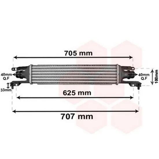 Intercooler OPEL CORSA D 2006->2014 Radiator intercooler 1,3 CDTI 45x100x53 66 KW Perioada 2006 2007 2008 2009 2010 2011 2012 2013 2014