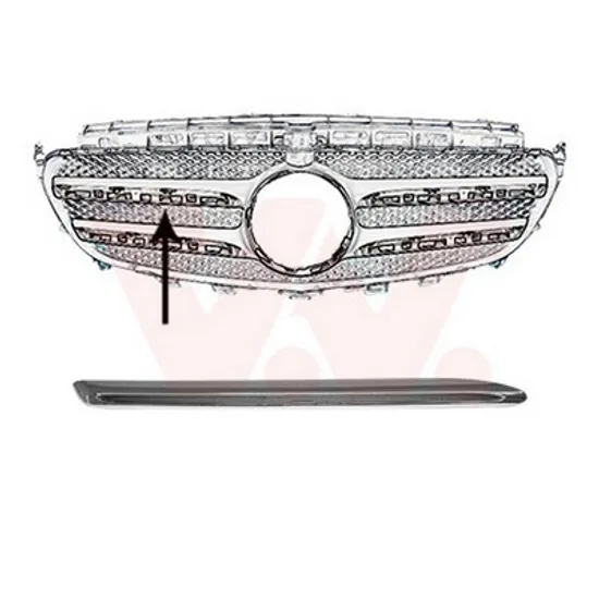 Ornament Grila MERCEDES E-CLASS W213 2016-> Bandou grila fata superioara AMG LINE/AVANT dreapta Perioada 2016 2017 2018 2019 2020 2021 2022