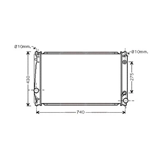 Radiator apa TOYOTA RAV 4 III 2005->2014 pentru 2.4, 2.4, perioada 2005 2006 2007 2008 2009 2010 2011 2012 2013