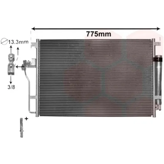Radiator aer conditionat DACIA DOKKER 2012->, LOGAN 2012->2020, LOGAN MCV 2 2013->, LODGY 2012-> pentru 1.6, perioada 2012 2013 2014 2015 2016 2017 2018 2019 2020