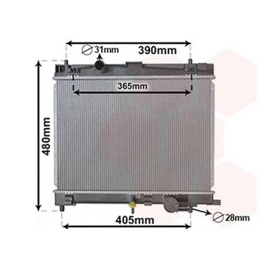 Radiator Motor TOYOTA YARIS 2010-> Radiator apa benzina 1.33 VVT-I (73/74KW) (09-11) (350x480) (KOYO) 2010->2014 Perioada 2010 2011 2012 2013 2014 2015 2016