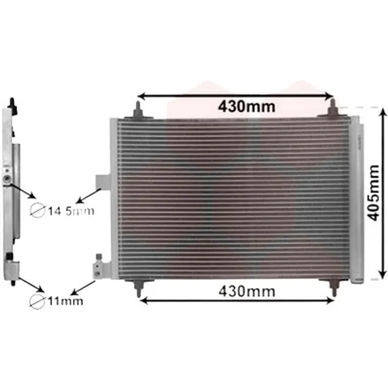 Radiator aer conditionat MAZDA 3 BL 2008->2013 pentru 2.2 MZR CD, perioada 2009 2010 2011 2012 2013