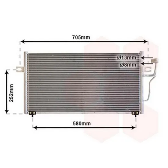 Radiator Aer Conditionat VOLVO S40 1 1995->2004 Radiator aer conditionat benzina-diesel MANUAL (610x350x16) Perioada 1995 1996 1997 1998 1999 2000 2001 2002 2003