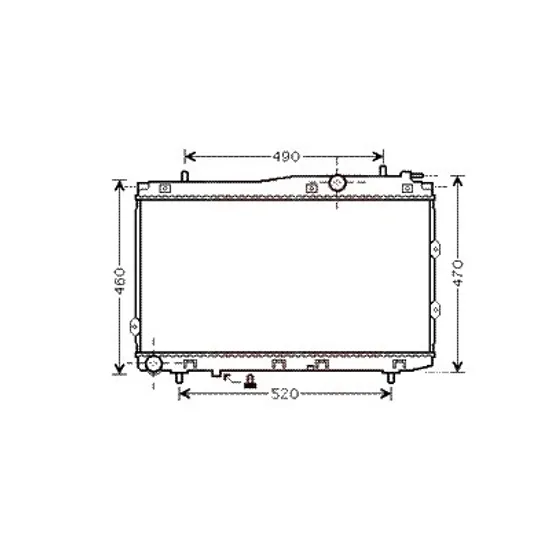 Radiator apa KIA CERATO 2004->2009 1.5 CRDi 54KW 73CP , pentru motor perioada 2005 2006