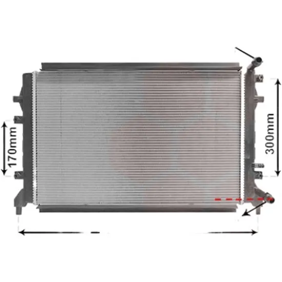 Radiator apa SEAT LEON 2005->2012 pentru 1.8 TSI, perioada 2007 2008 2009 2010 2011 2012