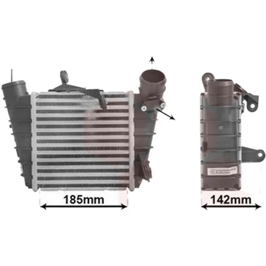 Intercooler VW POLO 9N 2001->2012 1.4 TDI 55KW 75CP , pentru motor AMF, BAY perioada 2001 2002,2003,2004 2005