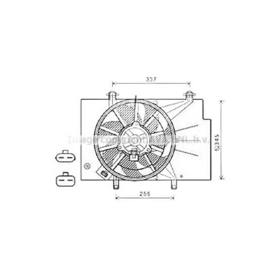 Ventilator motor FORD B-MAX 2012-> 1.5 TDCi 70KW 95CP , pentru motor XVJA, XVJC perioada 2015 2016 2017 2018 2019 2020