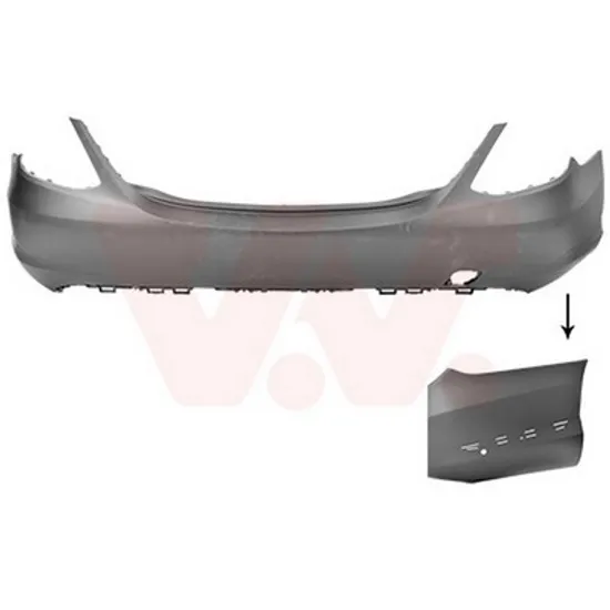 Bara Spate MERCEDES C-CLASS W205 2013-> Bara spate pentru vopsit cu senzori (AVANTG/EXCLUS) Perioada 2014 2015 2016 2017 2018