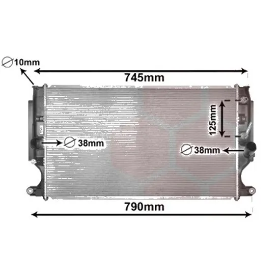 Radiator apa TOYOTA AVENSIS T27 2008->2018 pentru 2.2 D-4D, perioada 2008 2009 2010 2011 2012 2013 2014 2015 2016 2017 2018