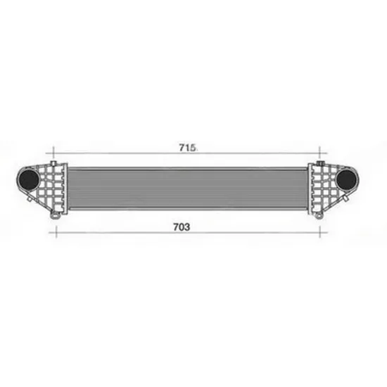 Intercooler VOLVO C70 2 2006->2013 Radiator intercooler 2.5T benzina (647x113x50) Perioada 2006 2007 2008 2009 2010