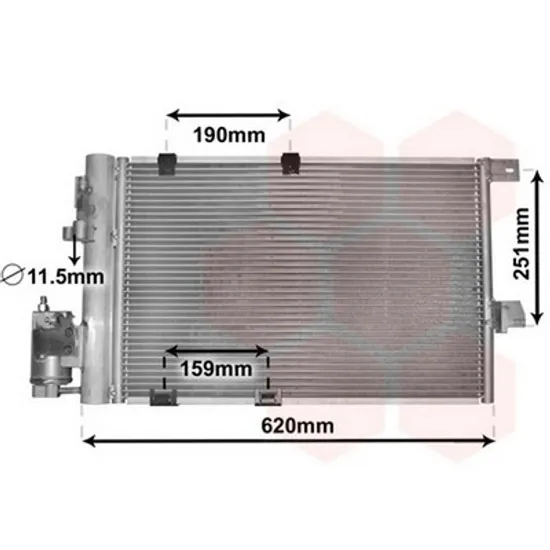 Radiator Aer Conditionat OPEL ZAFIRA A 1999->2005 Radiator aer conditionat ->2002 CV manuala/CV automata 54x38 2x1 6 WITH Perioada 1999 2000 2001 2002 2003 2004 2005