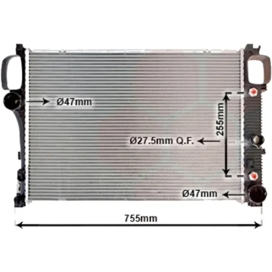 Radiator apa MERCEDES S-CLASS W221 2005->2013 pentru S 450 4-matic, perioada 2005 2006 2007 2008 2009 2010 2011 2012 2013