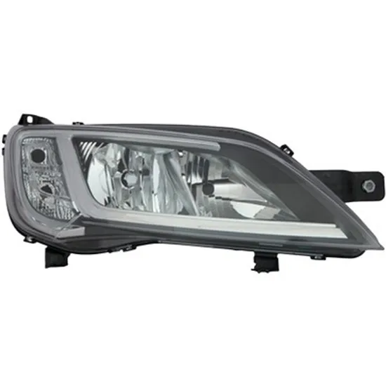 Far dreapta PEUGEOT BOXER 2006-> perioada 2011 2012 2013 2014 2015 2016 de la an de fabricatie 05/2014, cu motor reglaj, cromat, semnal transparent, cu reglaj electric, cu bec H7/H7