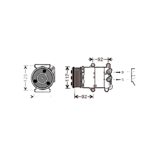 Compresor aer conditionat FORD GRAND C-MAX 2010->2019 1.6 Ti 92KW 125CP , pentru motor PNDA, PNDD perioada 2010 2011 2012 2013 2014 2015 2016 2017 2018 2019