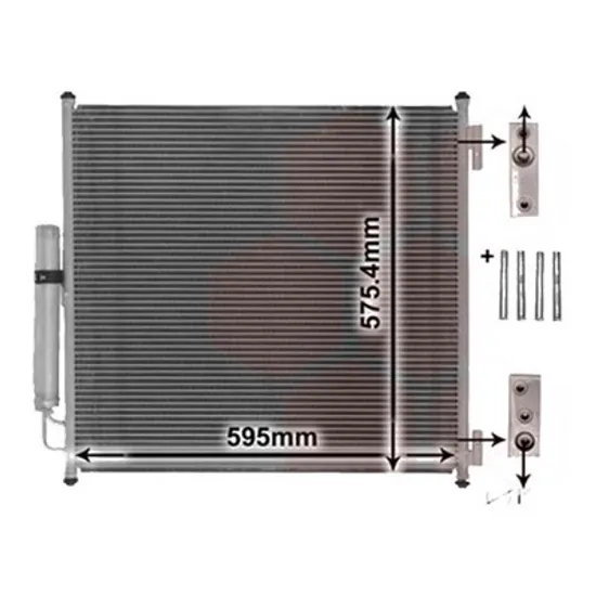 Radiator aer conditionat RENAULT SANDERO/STEPWAY 1 2007->2013, LOGAN 1 2004->2013 pentru 1.6, perioada 2004 2005 2006 2007 2008 2009 2010 2011 2012 2013 2014 2015 2016 2017