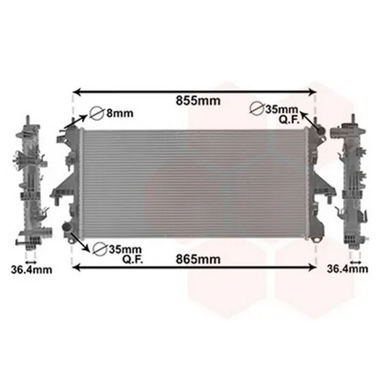 Radiator Motor FIAT DUCATO 250 2006-> Radiator apa pentru 2.3 JTD fara aer conditionat (78x37.8) Perioada 2006 2007 2008 2009 2010 2011 2012 2013