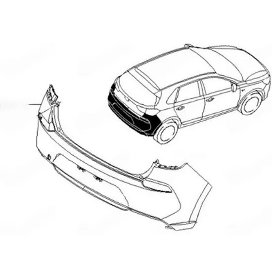 Bara Spate HYUNDAI i30 2017-> Bara spate (O) Perioada 2020 2021 2022 2023 2024 2025
