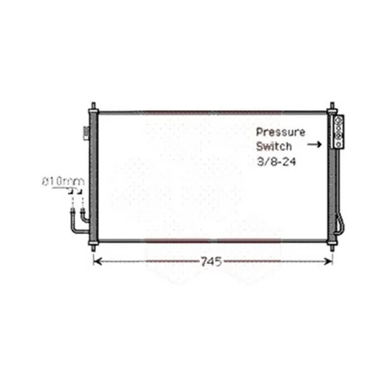 Radiator aer conditionat PEUGEOT 5008 2 2016-> pentru 1.6 Griffe Turbo, Griffe Pack Turbo, 1.6 THP 165, perioada 2016 2017 2018 2019 2020 2021