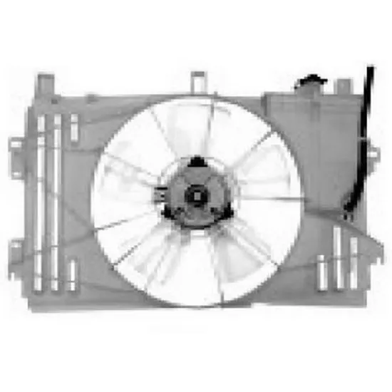 Ventilator Motor TOYOTA COROLLA E12 2001->2007 Electroventilator complet benzina cu clips Perioada 2001 2002 2003 2004 2005 2006