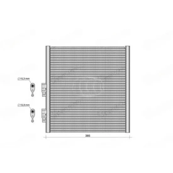 Radiator Aer Conditionat AUDI E-TRON 2018-> Radiator condensator aer conditionat (385x379x16) Perioada 2020 2021 2022 2023 2024 2025