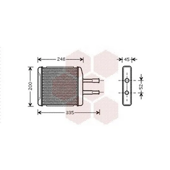 Radiator Incalzire CHEVROLET EPICA 2005->2010 Calorifer (BR) (205x180x26) Perioada 2005 2006 2007 2008 2009 2010 2011 2012 2013