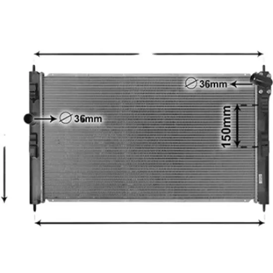 Radiator apa CITROEN C4 AIRCROSS 2010-> pentru 2.0 AWC, perioada 2012 2013 2014 2015 2016 2017