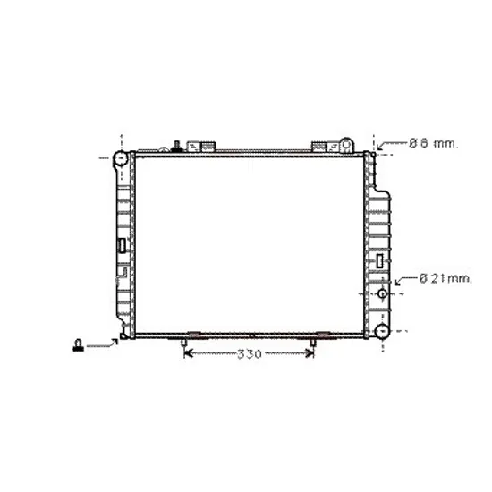 Radiator apa MERCEDES E-CLASS W210 1995->2002 pentru E 250 Turbo-D, perioada 1997 1998 1999