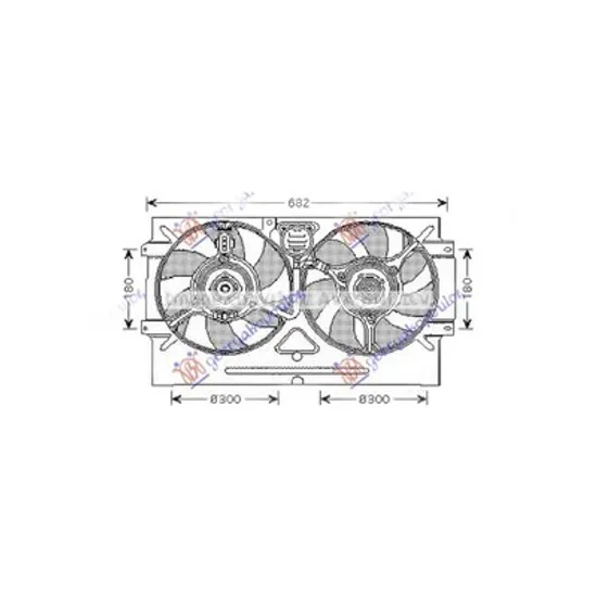 Ventilator Motor VW POLO 6N2 1999->2001 Electroventilator complet dublu benzina-diesel VALEO Perioada 1995 1996 1997 1998 1999 2000 2001 2002