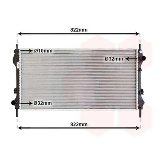 Radiator Motor FORD TRANSIT 2000->2006 Radiator 2.3i16V-2.4TD +/-AC 77x40 VALEO Perioada 2000 2001 2002 2003 2004 2005 2006