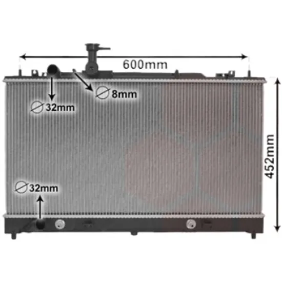 Radiator apa MAZDA 6 GG 2002->2008 pentru 2.3, perioada 2002 2003 2004 2005 2006 2007