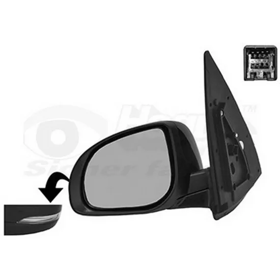 Oglinda HYUNDAI i10 2007->2013 Oglinda exterioara electrica cu incalzire pentru vopsit cu semnal stanga 2010->2013 Perioada 2011 2012 2013