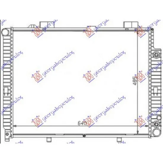 Radiator Motor MERCEDES E-CLASS W210 1995->2002 Radiator apa pentru 200 Kompressor cu/fara aer conditionat (64x49,6) Perioada 1995 1996 1997 1998 1999 2000 2001 2002