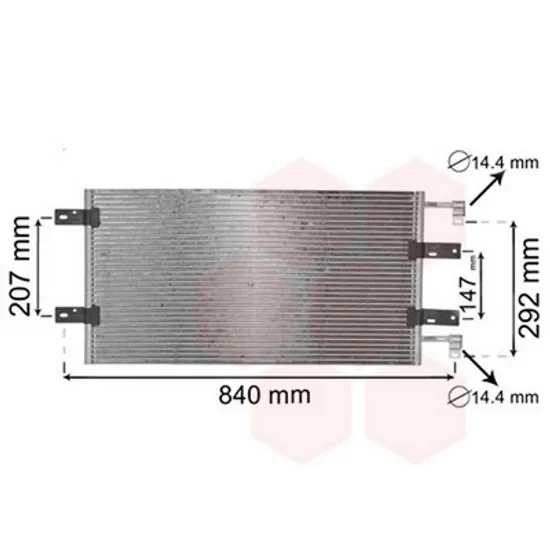 Radiator Aer Conditionat RENAULT TRAFIC 2 2001-> Radiator aer conditionat 2,5 CDTi - DCi 69x39 Perioada 2001 2002 2003 2004 2005 2006