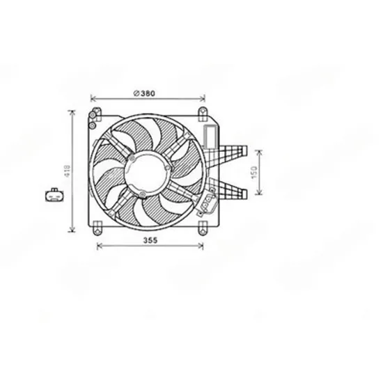 Ventilator Motor FIAT MAREA 1996->2007 Ventilator 1.8-2.0 benzina +/ (-A/C) Perioada 1996 1997 1998 1999 2000 2001 2002 2003 2004 2005 2006 2007