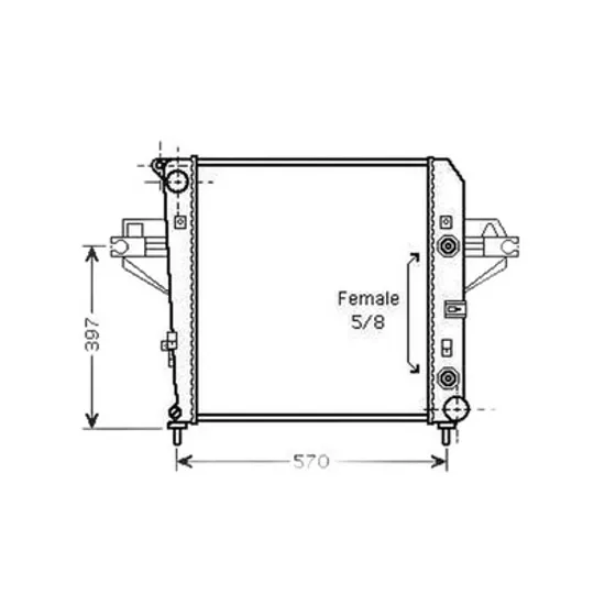 Radiator Motor JEEP CHEROKEE LIBERTY KJ 2001->2008 Radiator apa pentru 3.7cc (50,5x50,8) Perioada 2001 2002 2003 2004 2005 2006 2007 2008