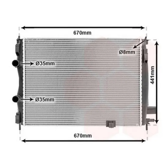 Radiator Motor NISSAN QASHQAI 1 2007->2014 Radiator apa 1.5 DCi (59x45.6x34) (KOYO) Perioada 2007 2008 2009 2010 2011 2012 2013 2014