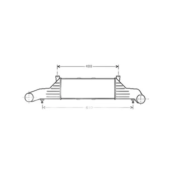 Intercooler MERCEDES CLK C208 1997->2003 Radiator intercooler 2,0i - 16V COM - 2,2CDi - 2,5TDi43x11 Perioada 1997 1998 1999 2000 2001 2002