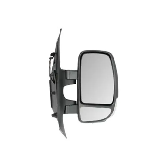 Oglinda exterioara dreapta OPEL MOVANO B 2010->2020 perioada 2010 2011 2012 2013 2014 2015 , semnal galben, cu incalzire, numar pini 9, brat oglinda scurt, cu senzor de temperatura, cu bec W16W,