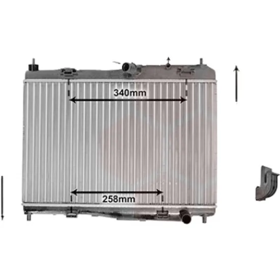 Radiator apa FORD FIESTA 5 JH 2008->2017 pentru 1.6 Ti, perioada 2008 2009 2010 2011 2012 2013 2014 2015