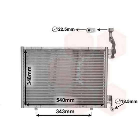 Radiator Aer Conditionat FORD B-MAX 2012-> Radiator aer conditionat 1,6 TDCi (54x34,8x16) Perioada 2012 2013 2014 2015 2016 2017 2018