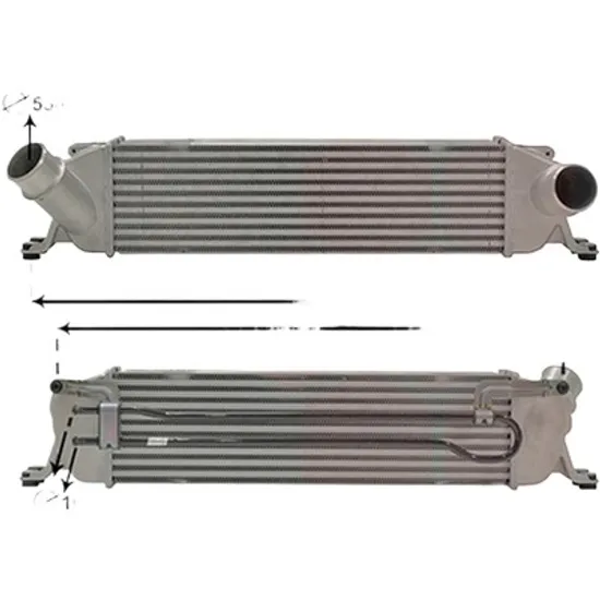 Intercooler HYUNDAI H-1 2007-> pentru 2.5 CRDI, perioada 2008 2009 2010 2011 2012 2013