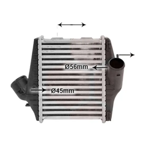 Intercooler SMART FORTWO cupe 451 2007->2014 pentru 0.8 CDi , perioada 2007 2008 2009 2010 2011 2012 2013 2014